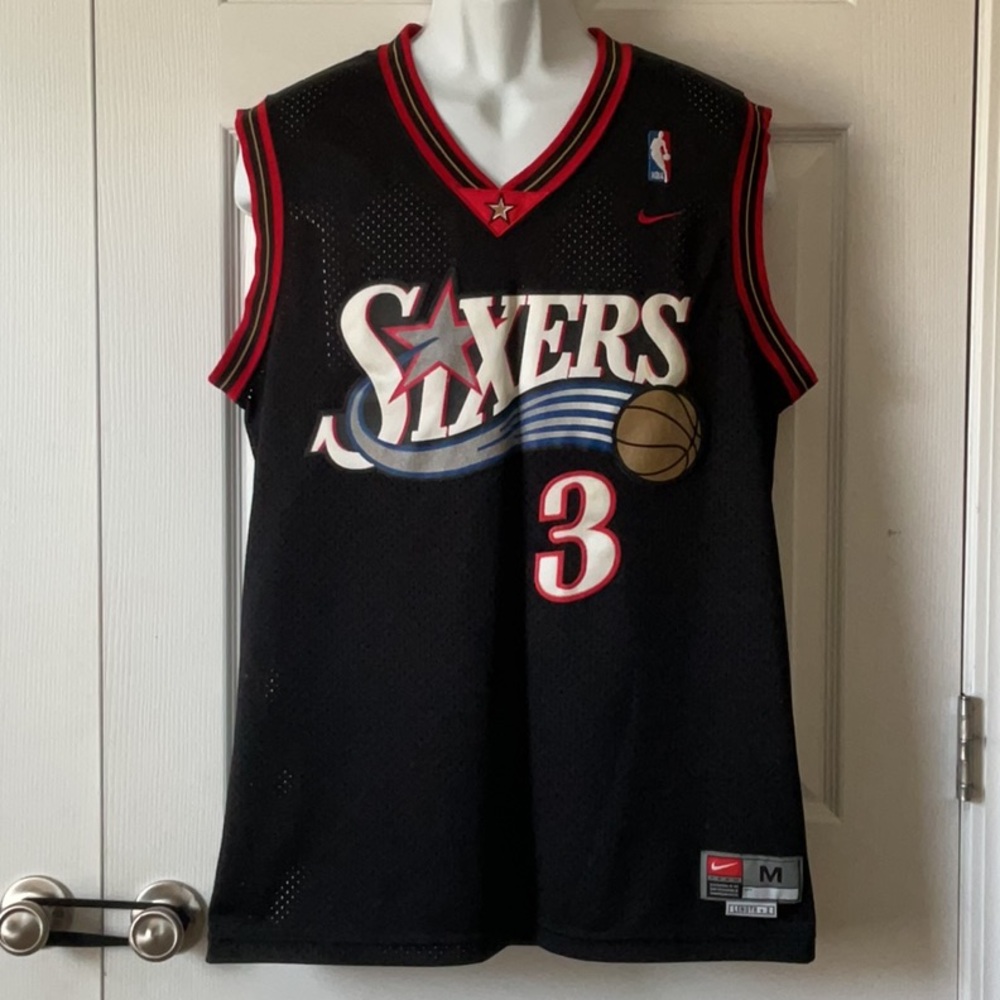 Sixers Black Jersey with Red Accents